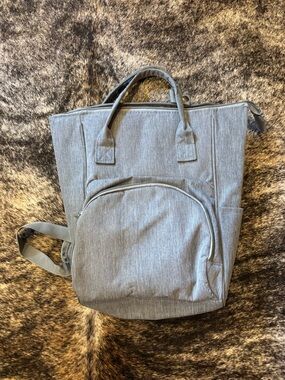 Gray Enfamil Backpack Cooler, Baby Bottle Bag, Insulated Bag